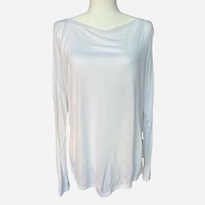Vince White Long Sleeve Blouse